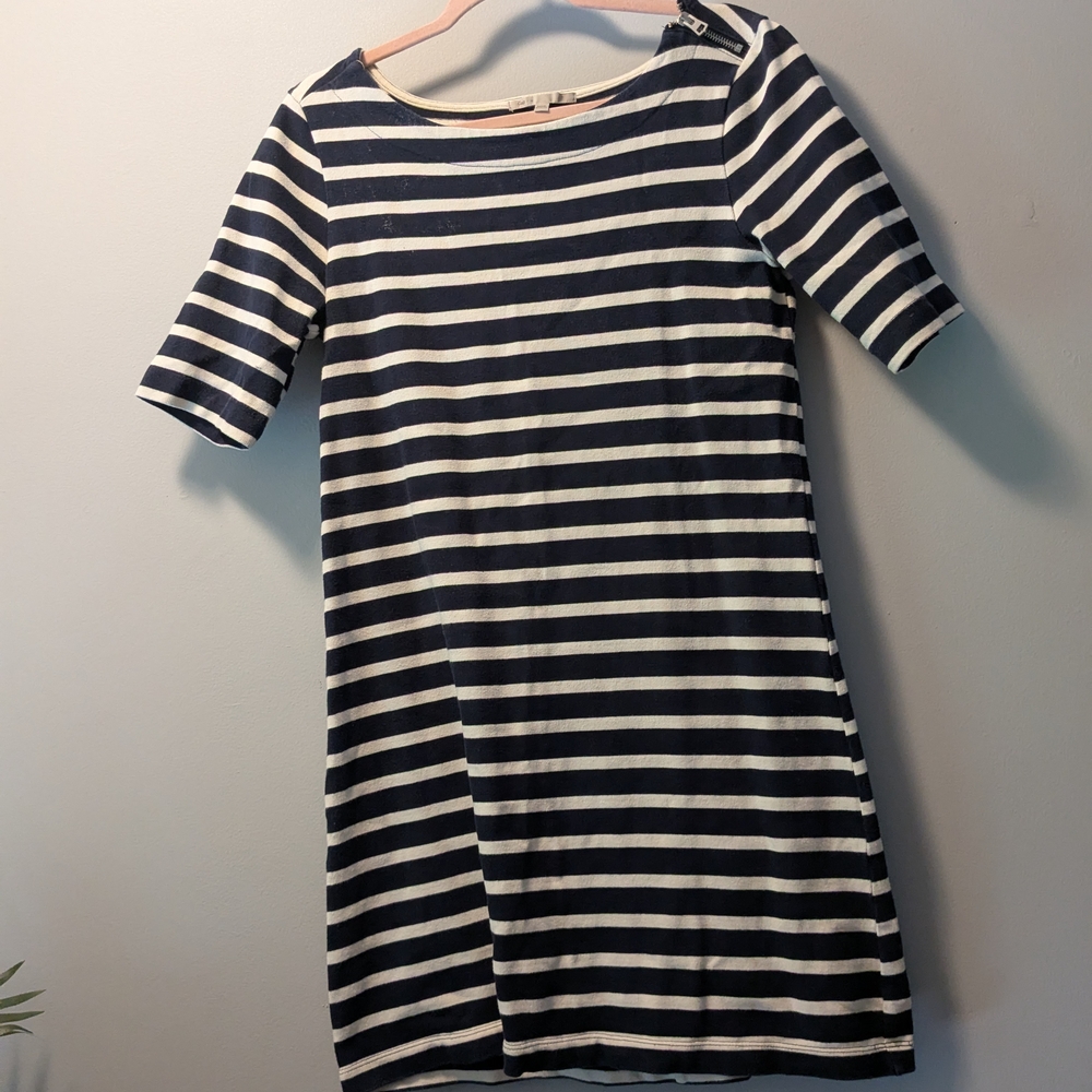 GAP Navy and White Striped Top